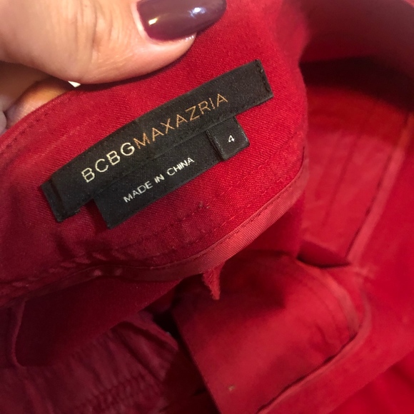 EUC BCBGMaxAzria Red Pants - Picture 4 of 6